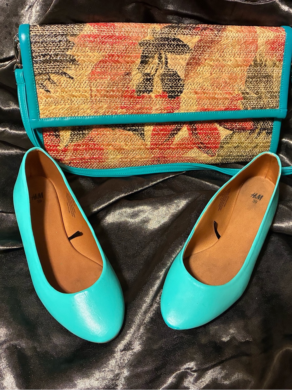 H&M Bright Turquoise Ballet Flats for Women